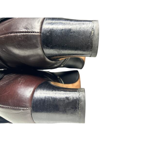 Brighton black brown studded TAOS heel boots women’s  7.5 Brighton leather - Picture 7 of 7